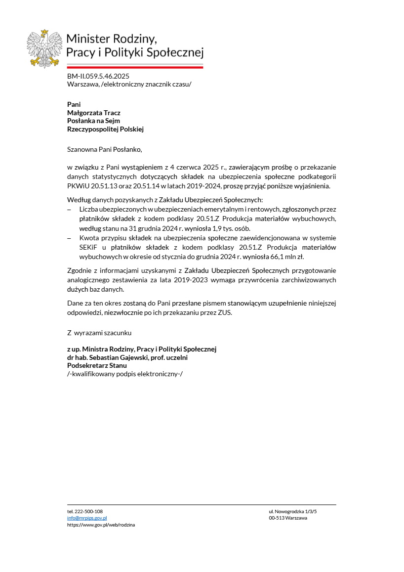 Zapytania o wartość branży pirotechnicznej