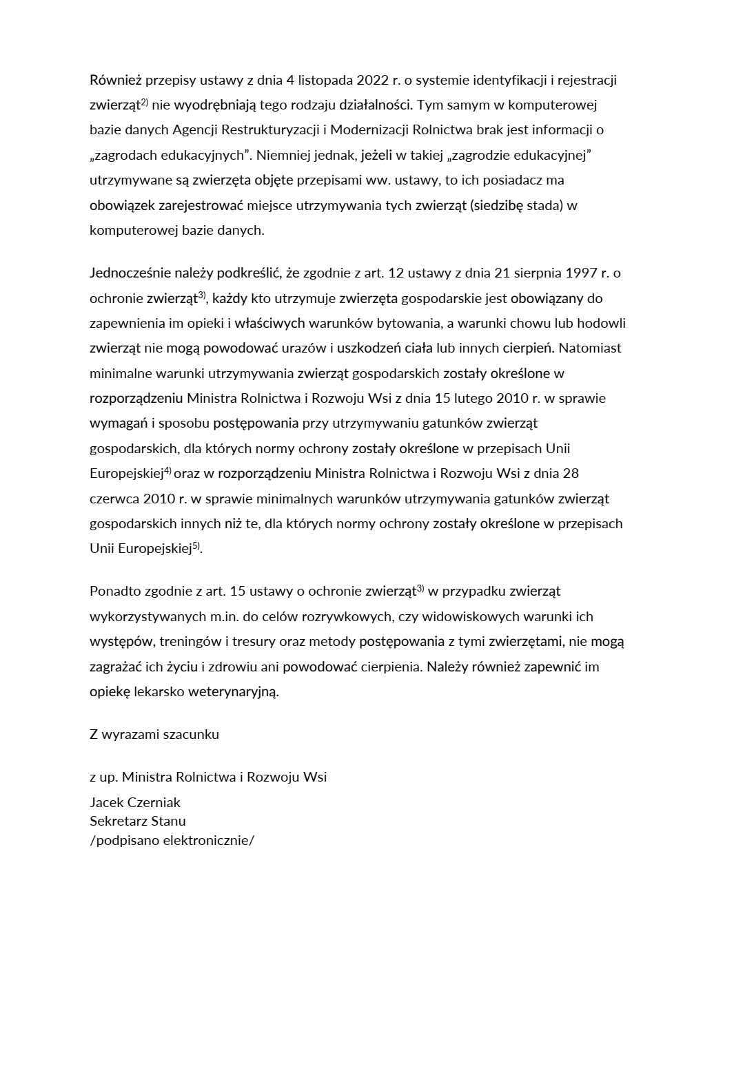 Zapytanie w sprawie zagród edukacyjnych